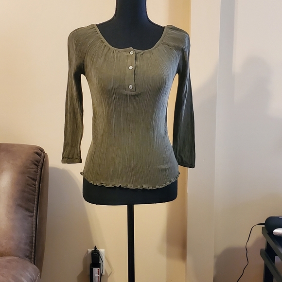 J. Crew 3/4 Sleeve Textuted Blouse - Picture 5 of 7